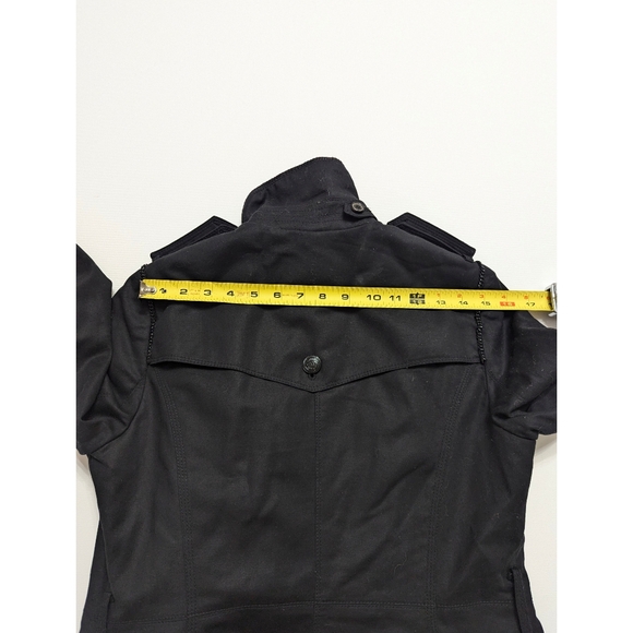 ZARA Black Trench Coat Women's Size M - Picture 11 of 16